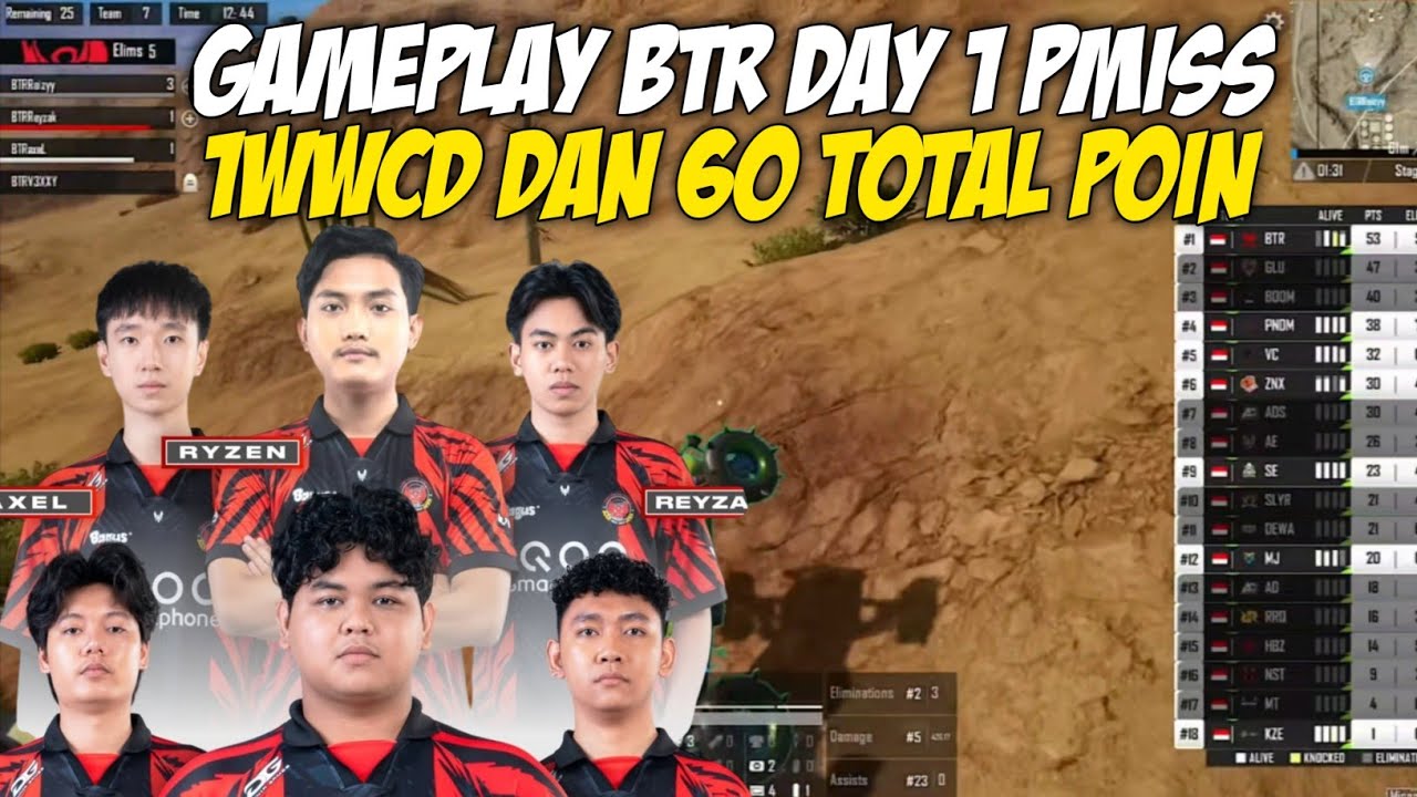 BTR JUARA PMISS - HIGHLIGHT MATCH 1-6 TEAM FIGHT NEW ROSTER BUAT PMPL