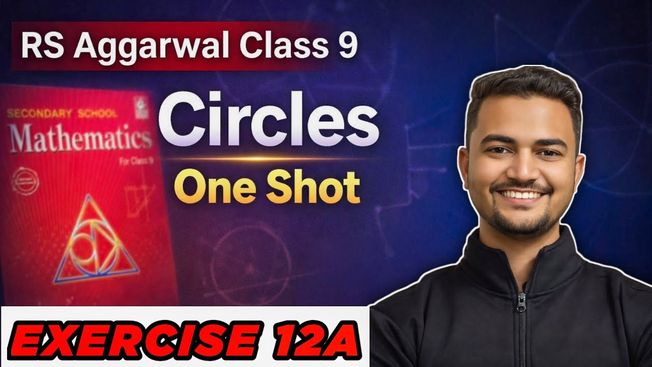 RS Aggarwal Class 9 Ex 12A Solution | Circles | Class 9 Maths Chapter 12