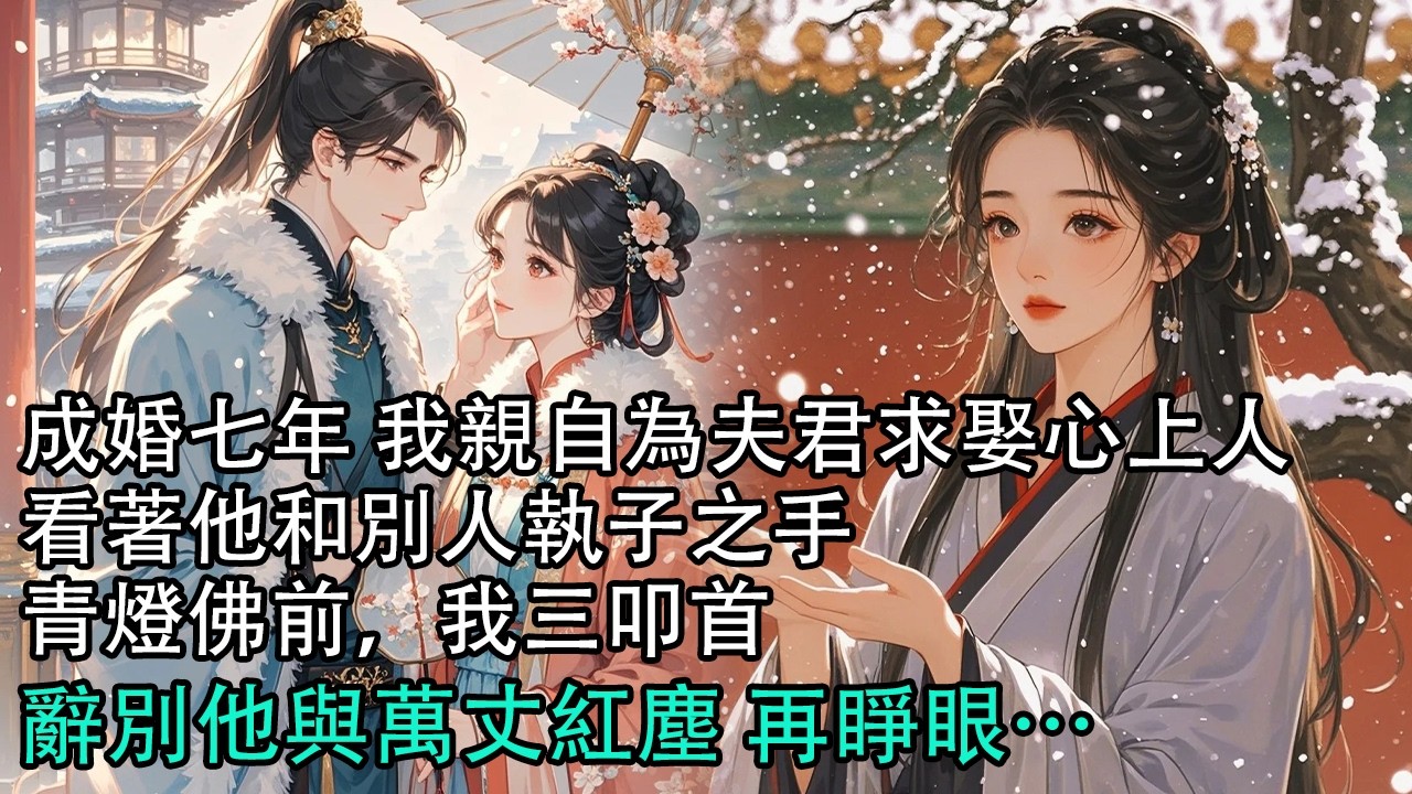 【一口氣看完】成婚七年 我親自為夫君求娶心上人，看著他和別人執子之手，青燈佛前，我三叩首，辭別他與萬丈紅塵 再睜眼…#古言 #有聲小說 #情感故事