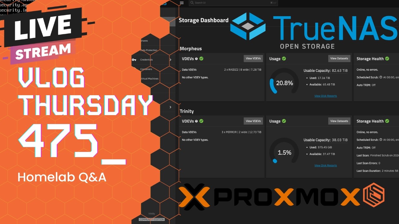VLOG Thursday 475: Proxmox, Containers, Virtualization,  and Homelab Q&A