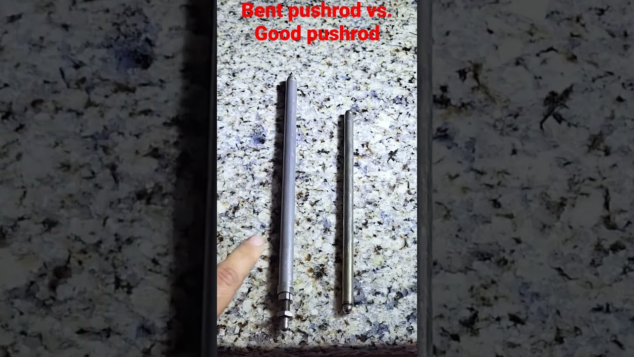bent pushrod vs straight pushrod. #engine #diagnosticservices #motorcycle #truck #gmc #harley #broke