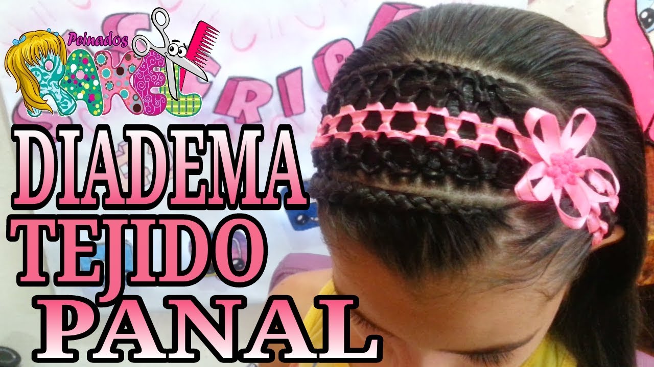 Peinado Infantil/  Diadema Tejido Panal Con Cinta/ Peinados Rakel  22