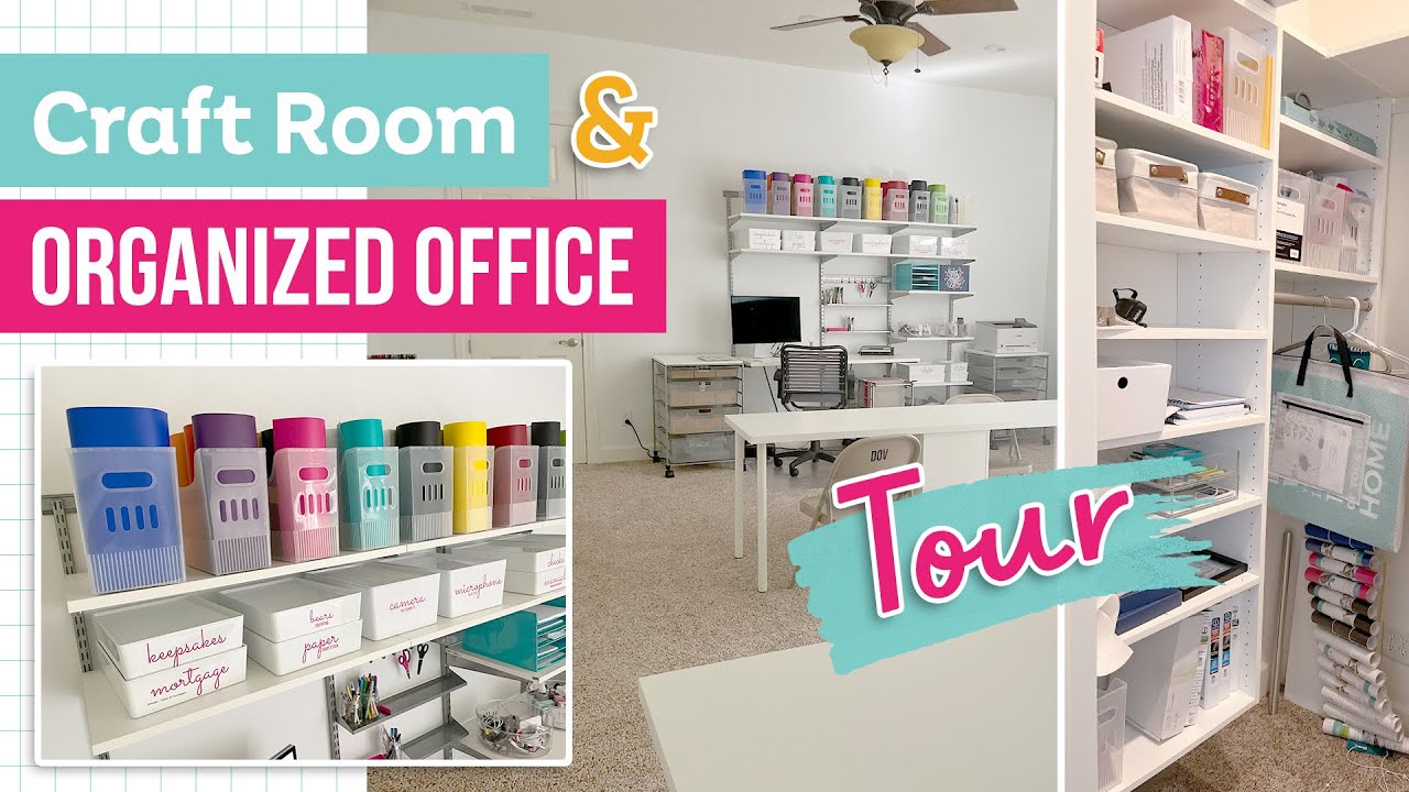 My Organized Office and Craft Room Tour