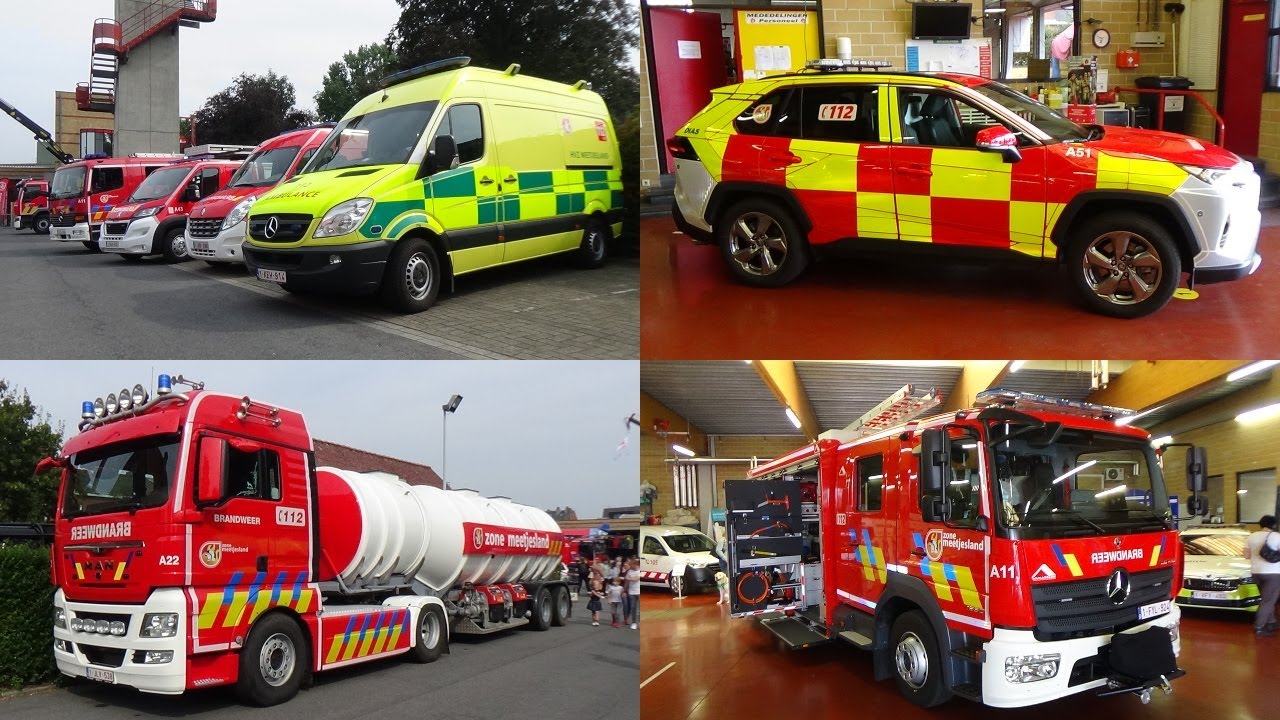 Wagenpark brandweer Aalter HVZ Meetjesland tijdens de opendeurdag!