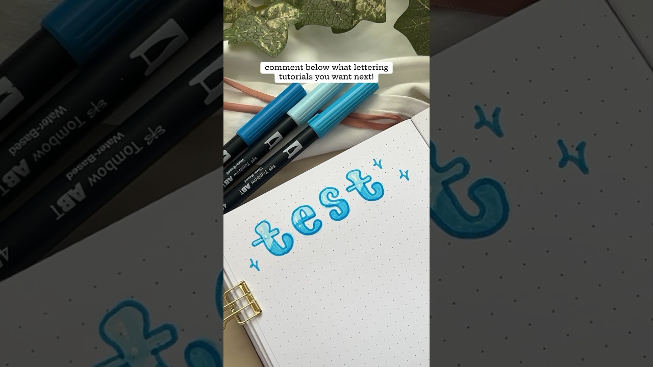 color blocking lettering tutorial from last july 🦋 comment below what tutorials you want to see!