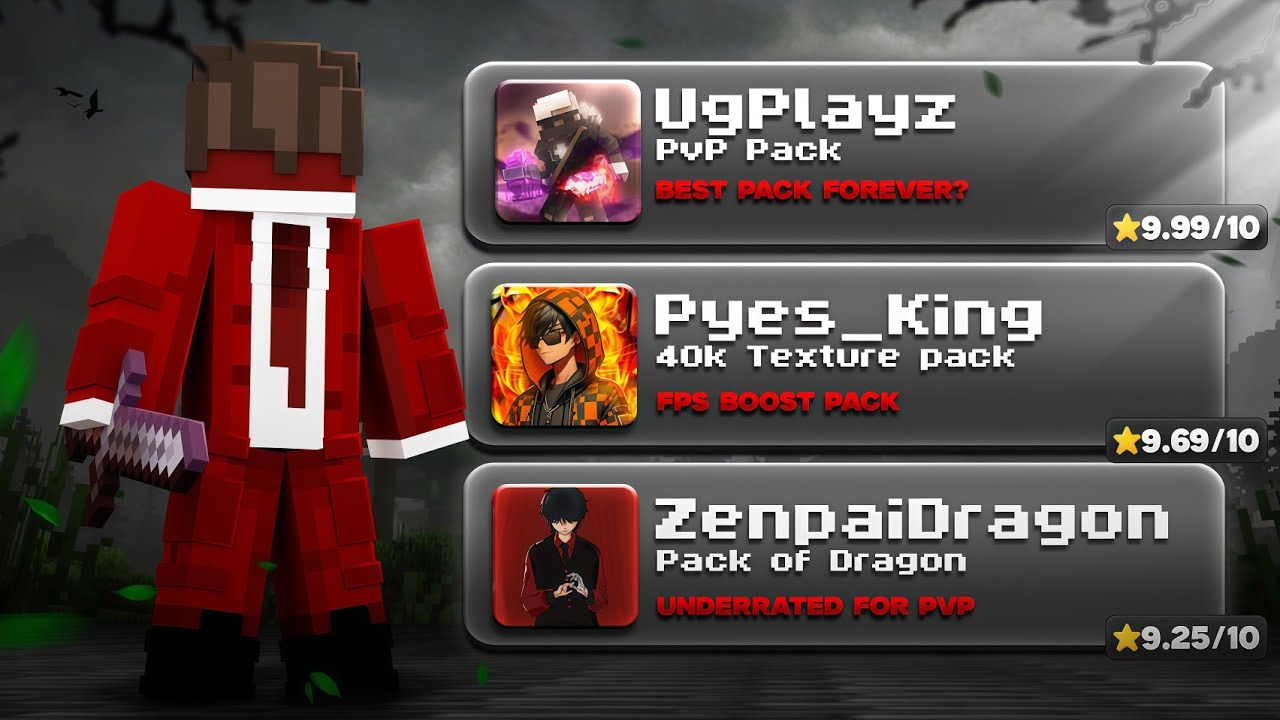 I Tried Famous Minecraft PvP YouTubers' Texture Packs...
