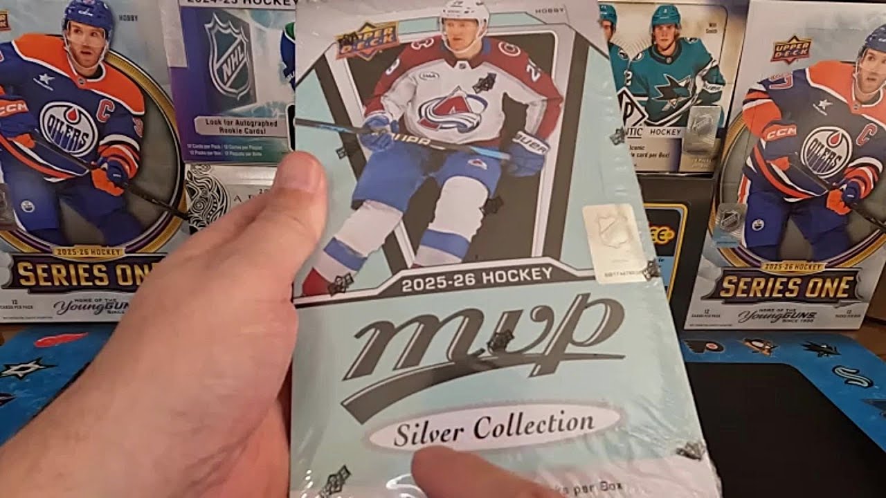 SILVER COLLECTION 2025-26 MVP UPPER DECK HOCKEY CARDS BOX OPENING = 52 ROOKIES
