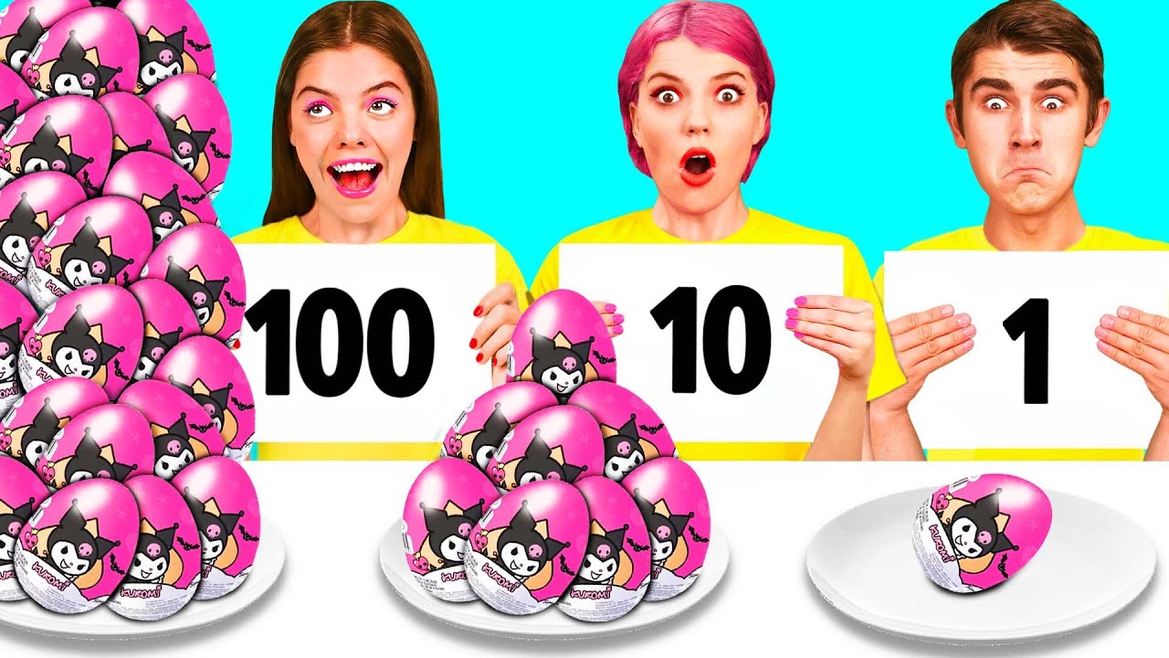 100 Слоев Еды Челлендж | Удивительные Лайфхаки и Хитрости от AZaZa Challenge