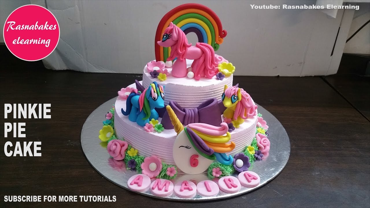 My little pony pinkie pie rainbow dash fluttershy birthday cake design ideas decorating tutorial