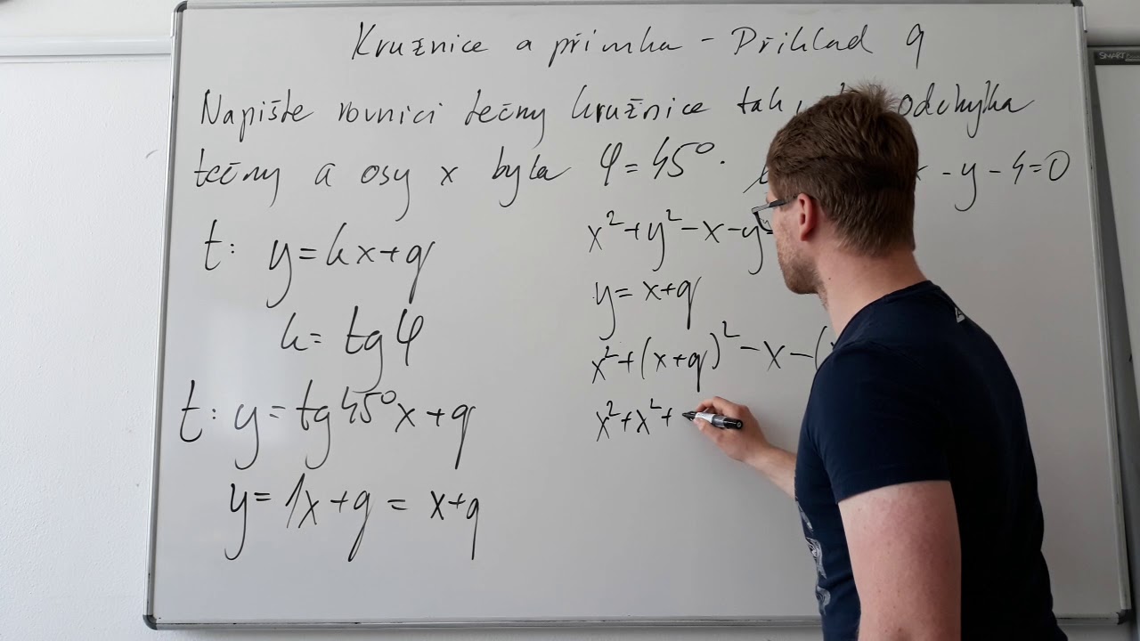 Kružnice a přímka - Příklad 9