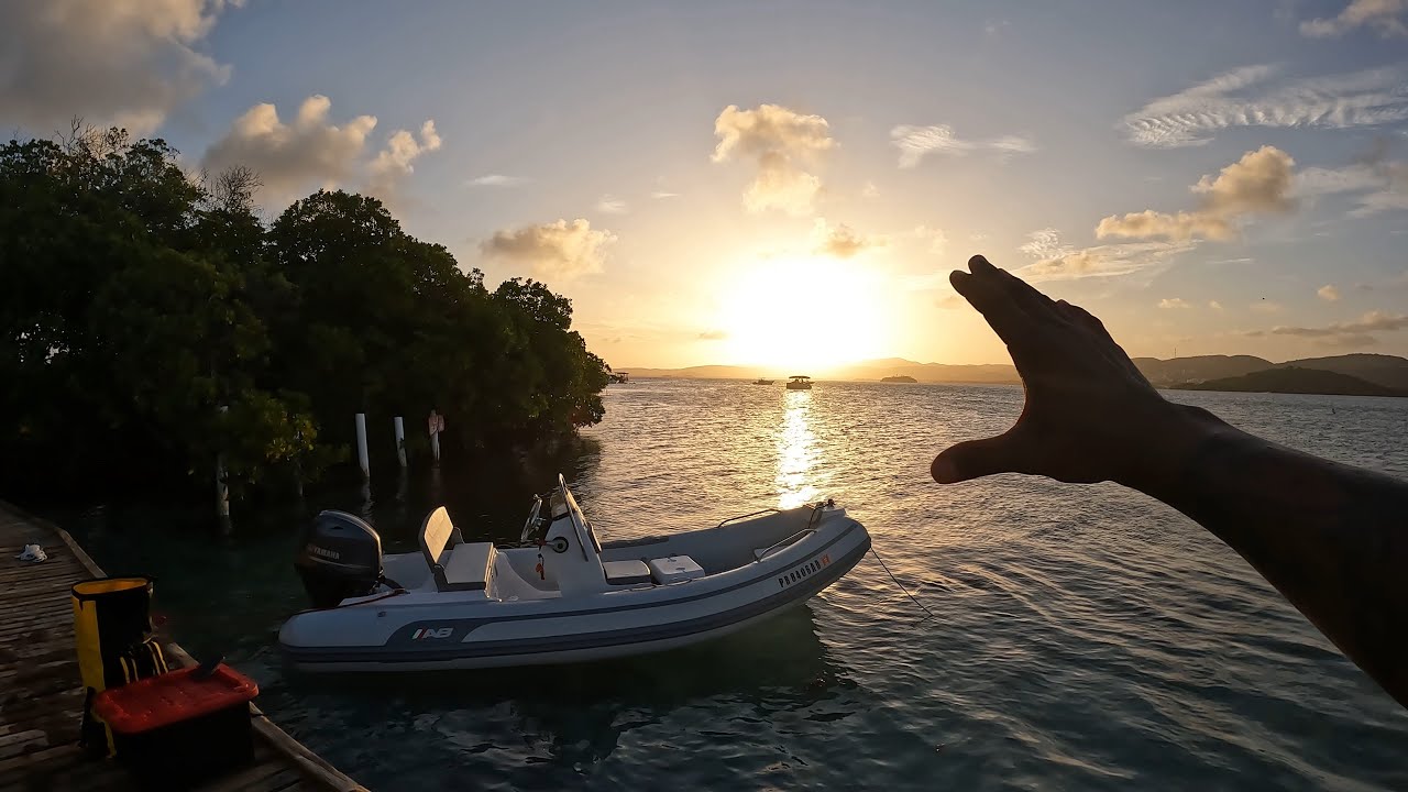 Camping en mi nuevo Dinghy AB océanus vst 15’ en Parguera, Lajas
