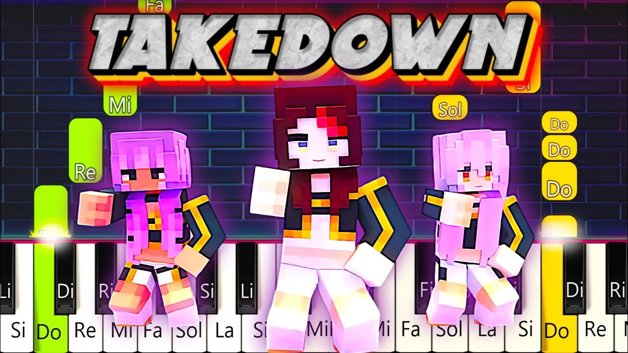 🎤 TAKEDOWN COMPLETA ft  Azuhh Kaii, RomisGomis, Kara🎵 K Pop Demon Hunters  | Piano Tutorial Fácil