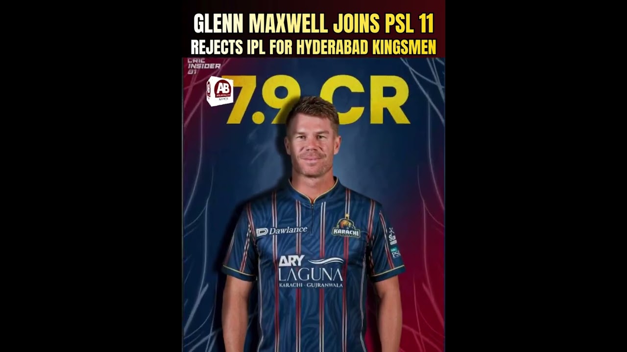 Glenn Maxwell Joins PSL 11 | Hyderabad Kingsmen Mega Signing | AB Sports