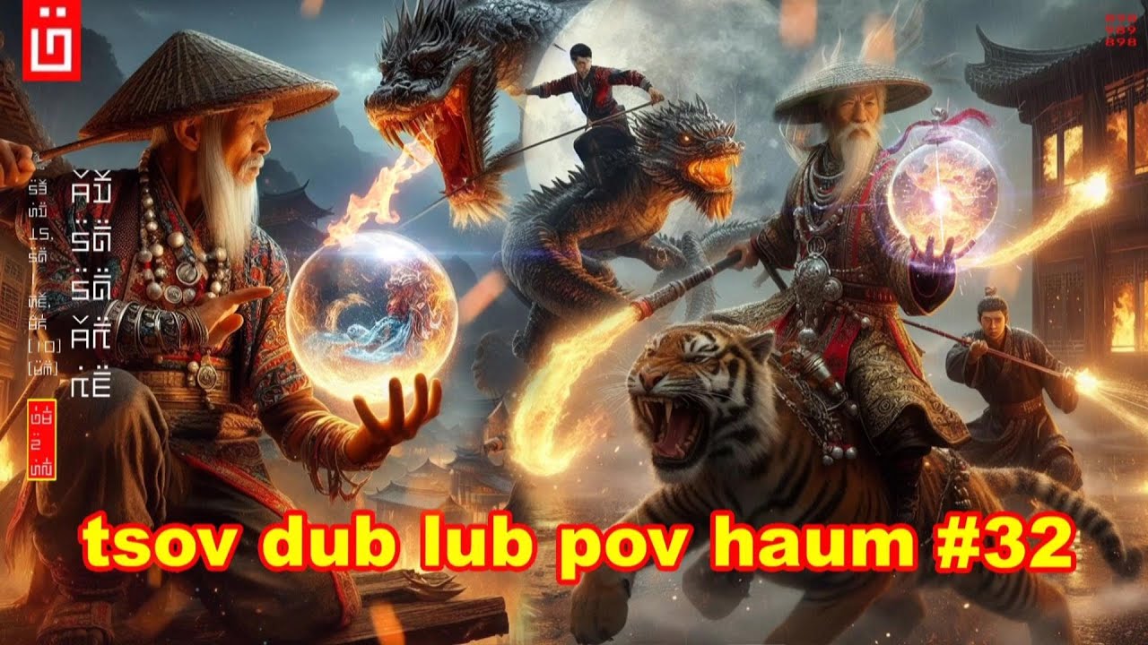dab hais hmoob - tsov dub lub pov haum EP.32 txiv cuam dub raug ntes tau.
