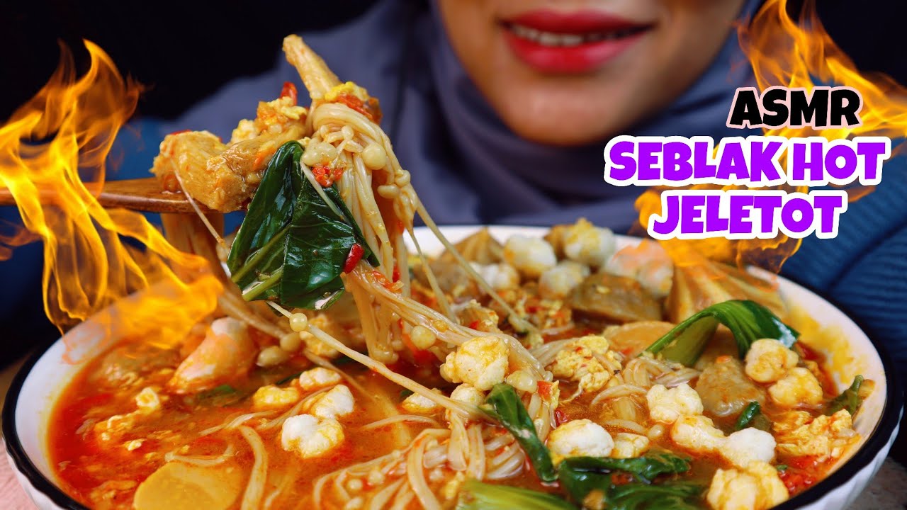 PEDES NIKMAT HQQ || ASMR MUKBANG SEBLAK KOMPLIT HOT JELETOT || ASMR INDONESIA || EATING SOUNDS