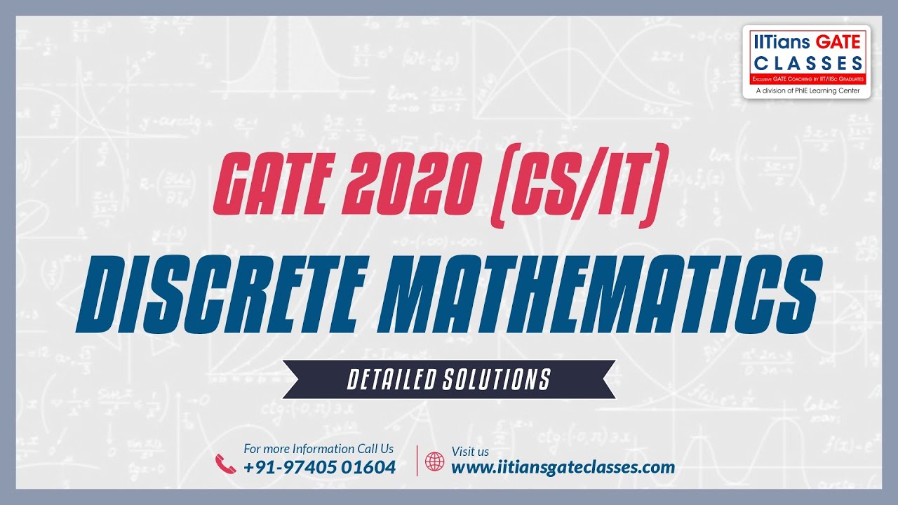 GATE 2020 Computer Science Engineering Question Paper | Discrete Maths Part Solution | GATE Lectures