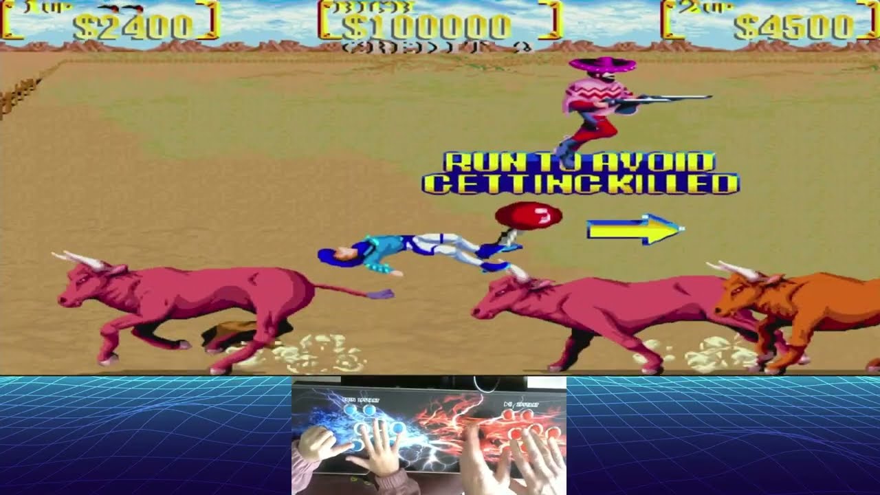 Robo Retro oyun konsolu Sunset Riders (Arcade) full gameplay + ayarlar 