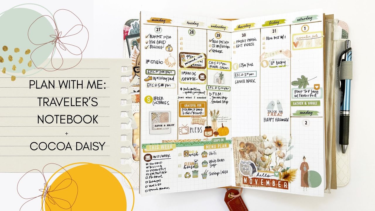 Plan with Me: Travelers Notebook + Cocoa Daisy Moss & Mirth Collection