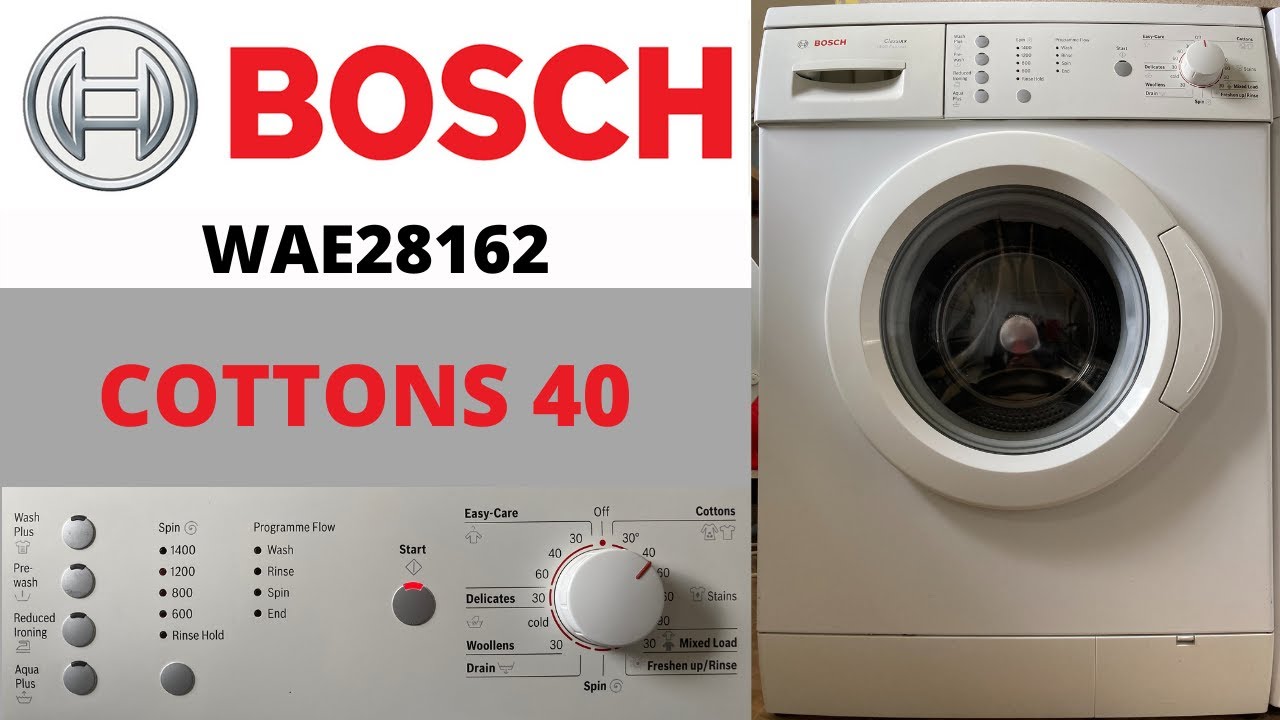 Bosch Classixx 1400 Express WAE28162 Washing Machine - Cottons 40