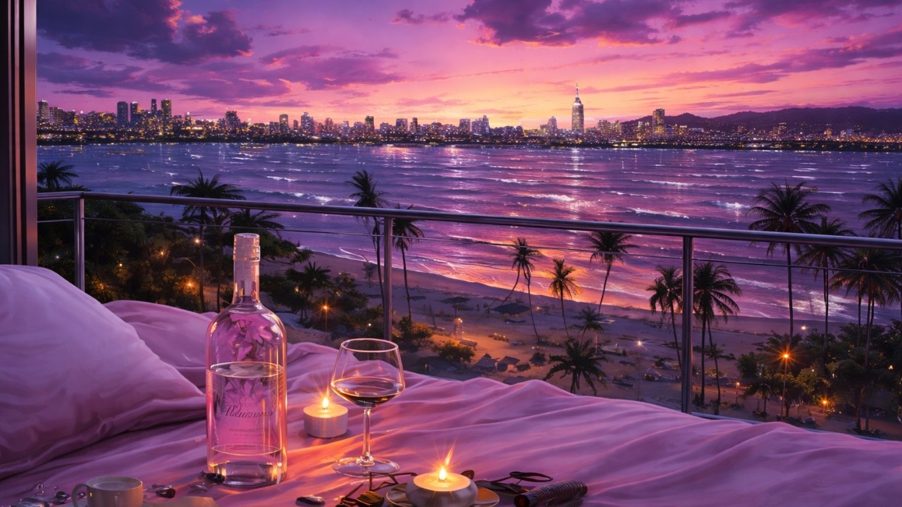 3 Hour Relaxing Ambient Music 🌅 Calm Sunset Ocean Ambience for Sleep, Study & Relaxation