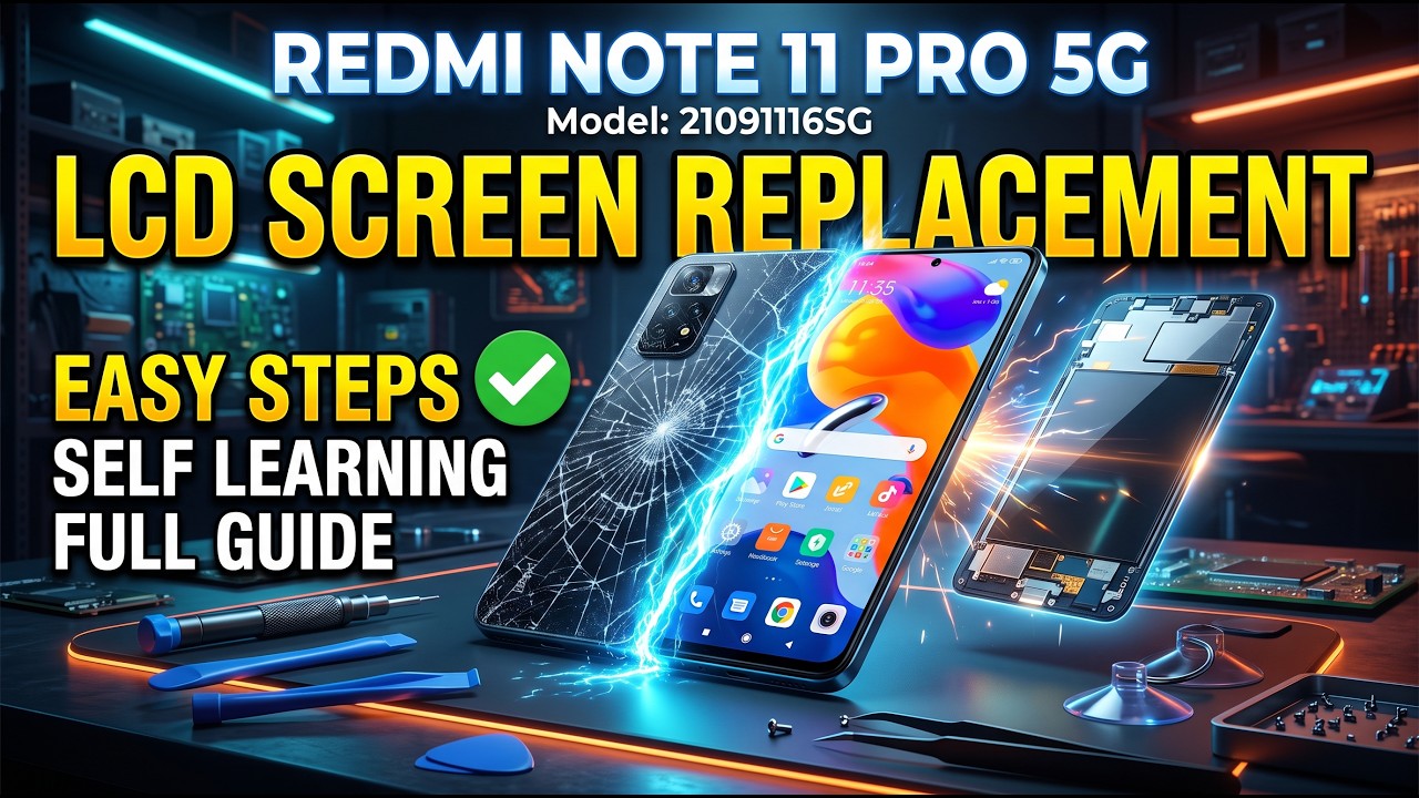 How To Fix Redmi Xioami Note 11 Pro LCD Screen 4K Full Video Tutorial