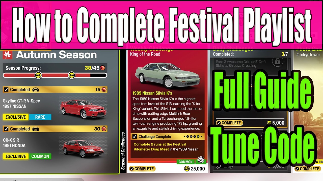 Forza Horizon 6 How to Complete Festival Playlist Autumn Season Series 1 Full Guide, Tune Code