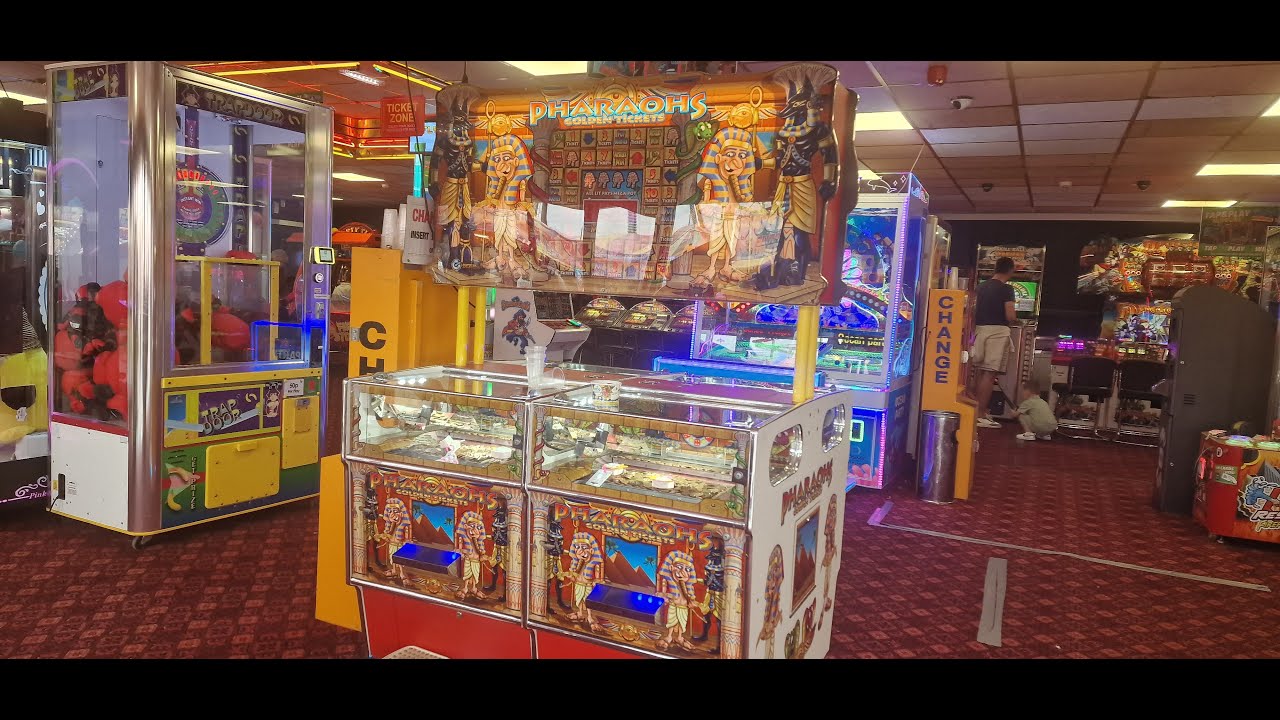 Pharaohs Golden tickets 2p coin pusher at South Shields