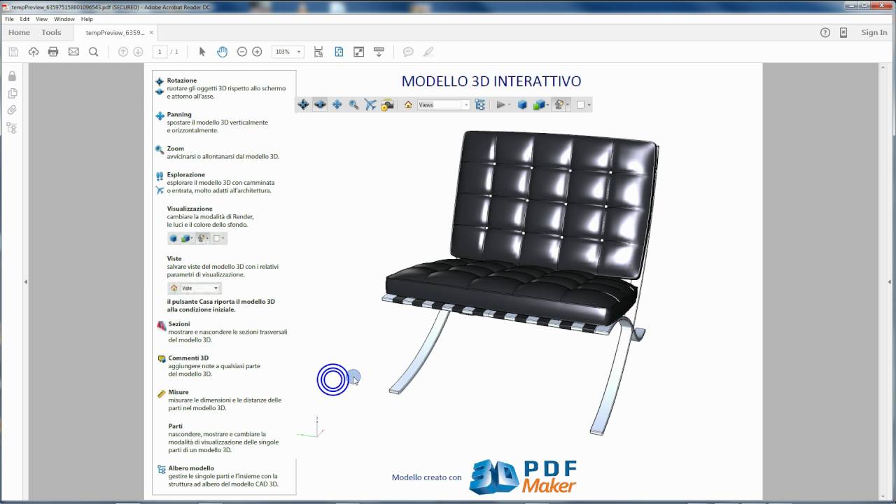 Tutorial 3D PDF Maker for Rhino - 1. Inserire nel PDF un modello 3D di Rhino