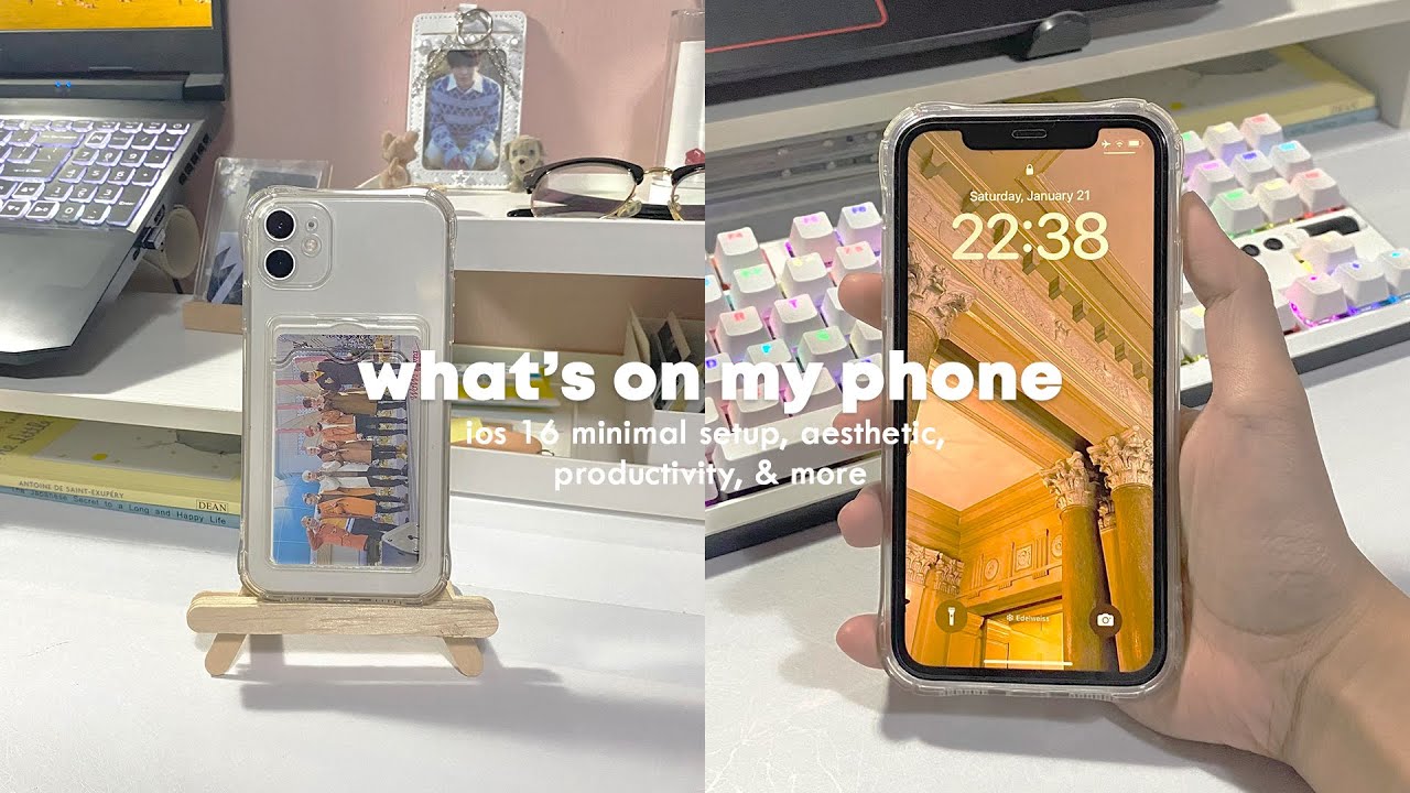 🎐 what's on my phone — iphone 11, minimal aesthetic setup, storage & battery tips