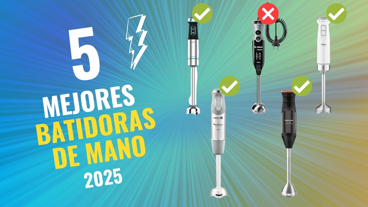 🥤⚡ Las 5 Mejores Batidoras de Mano de 2025 Calidad-Precio en Amazon ✅ NO COMPRES UNA SIN VER ESTO 🔥