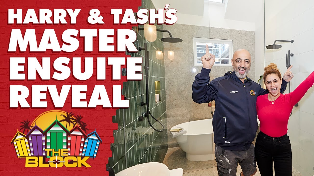 Harry and Tash's Master Ensuite revealed | The Block 2020