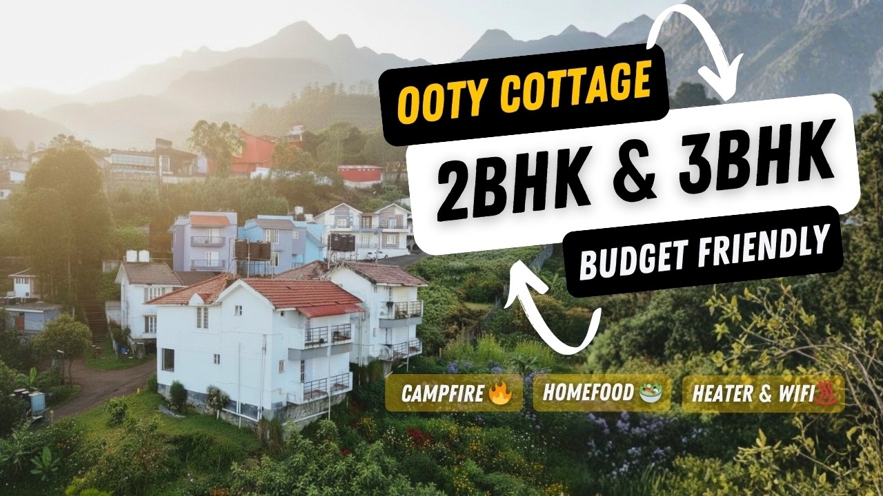 Ooty Family Stay 🏡| Budget 2BHK Cottage | Balcony View & Campfire 🔥| Full Details