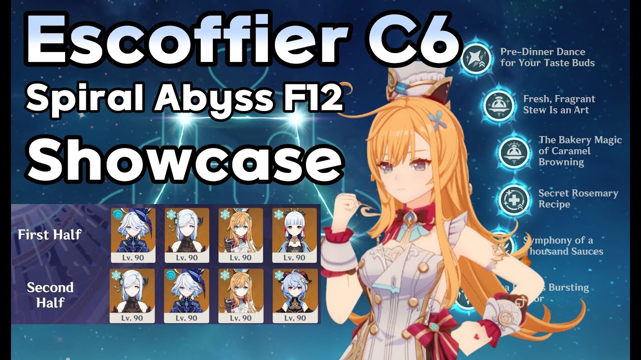 Escoffier C6 Spiral Abyss Floor 12 showcase
