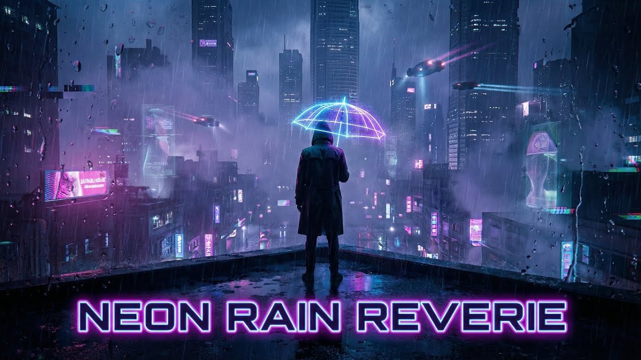 Neon Rain Reverie | Calm Atmospheric Cyberpunk Instrumental