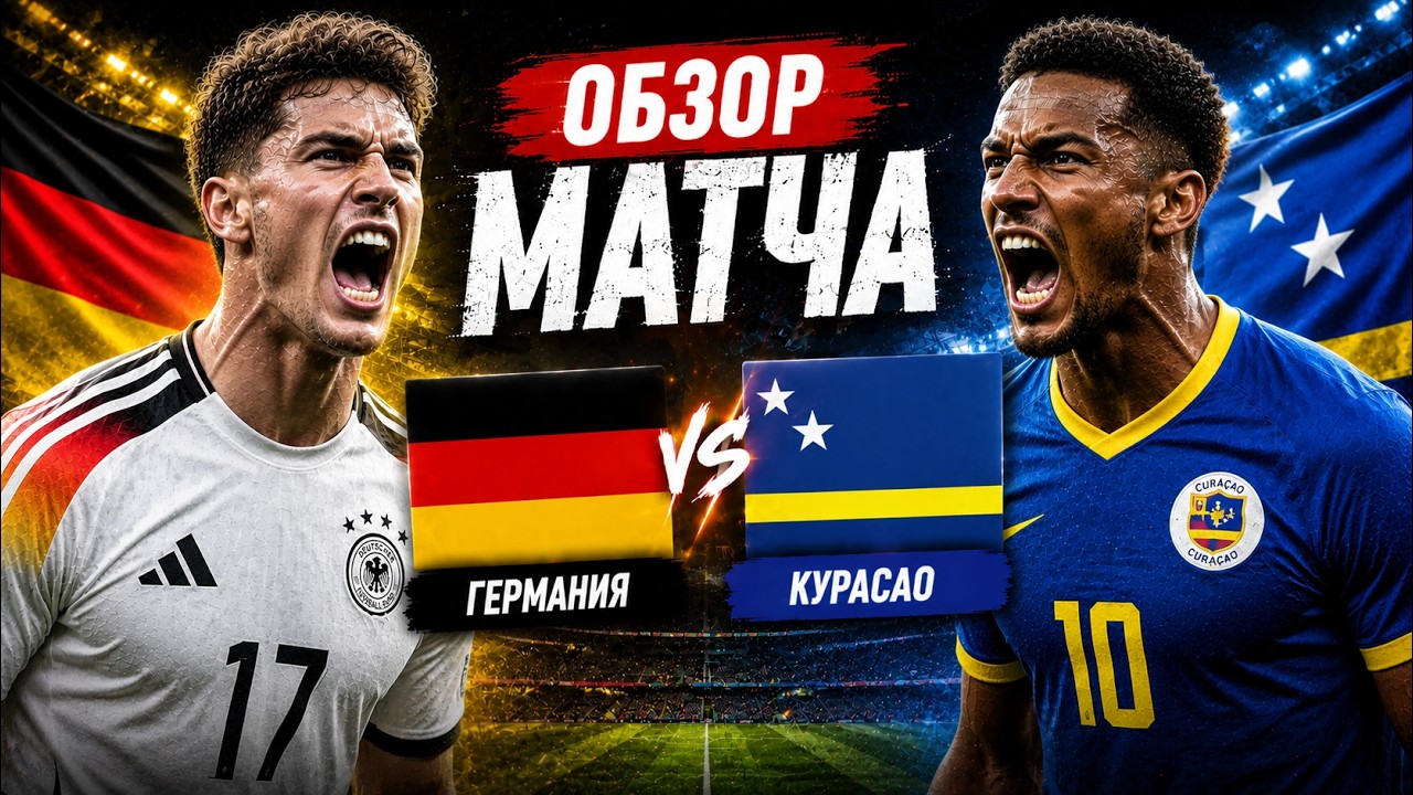 ЛЕГЕНДАРНЫЕ 7:1 ПОВТОРИЛИСЬ! ГЕРМАНИЯ ЖЕСТКО УНИЧТОЖИЛА КЮРАСАО НА ЧМ-2026! ОБЗОР МАТЧА