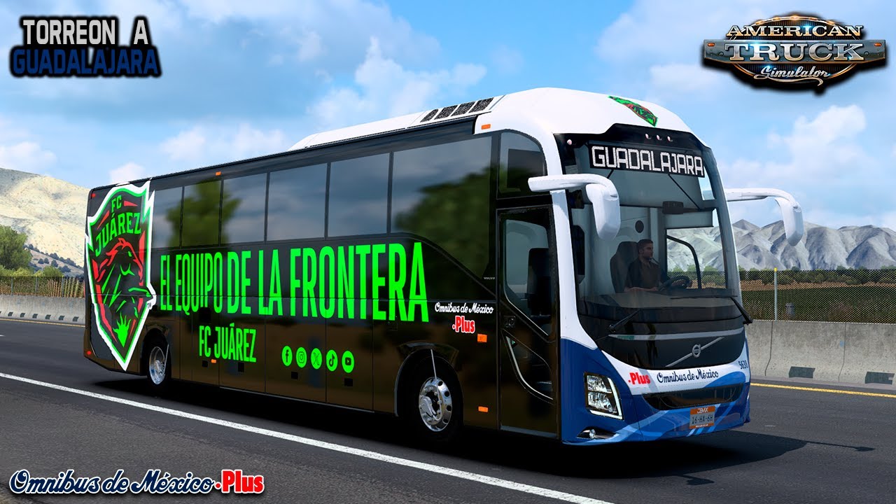 ATS 1.51 | Ruta de Torreón a Guadalajara | Omnibus de México | Autobús del FC Juárez | Volvo 9800