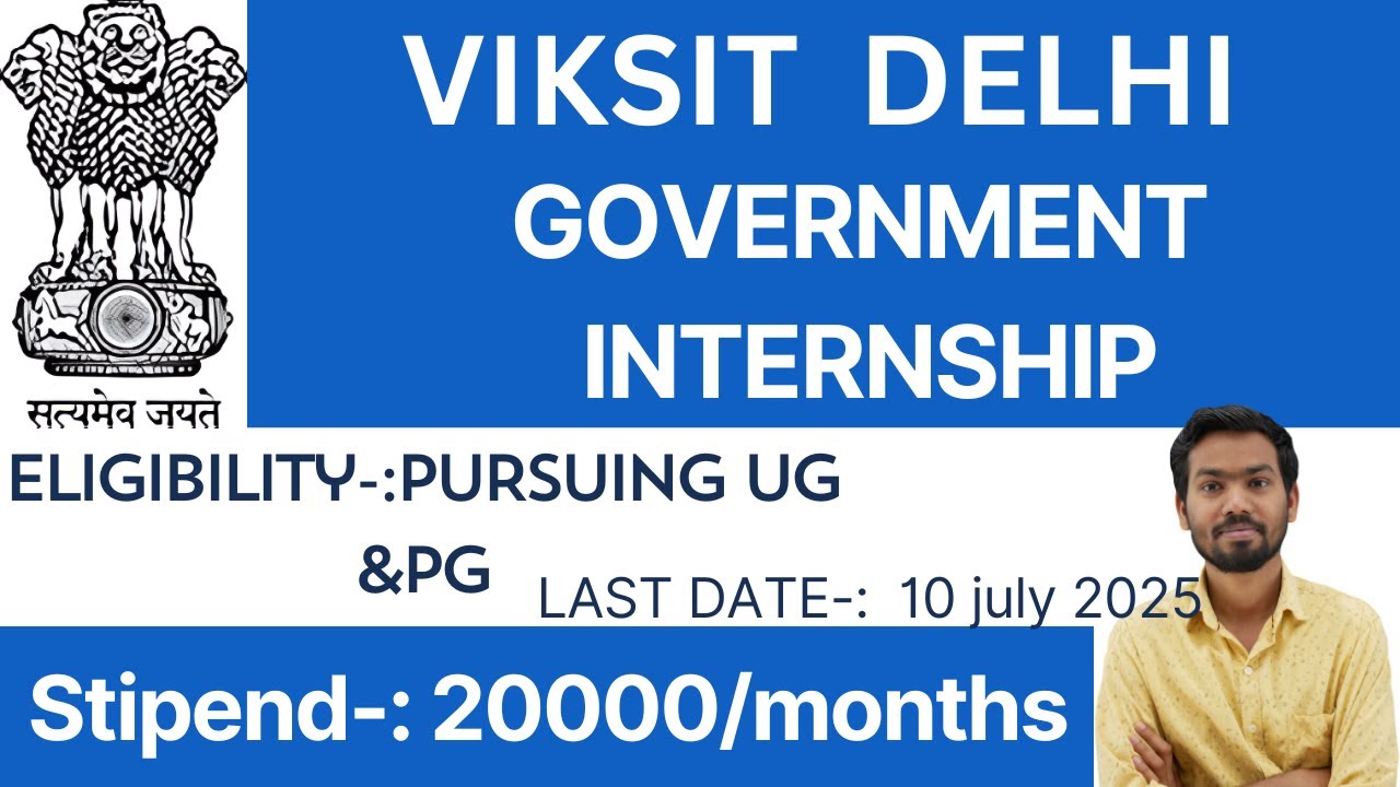 Viksit Delhi CM Internship Program | CM INTERNSHIP || DELHI INTERNSHIP