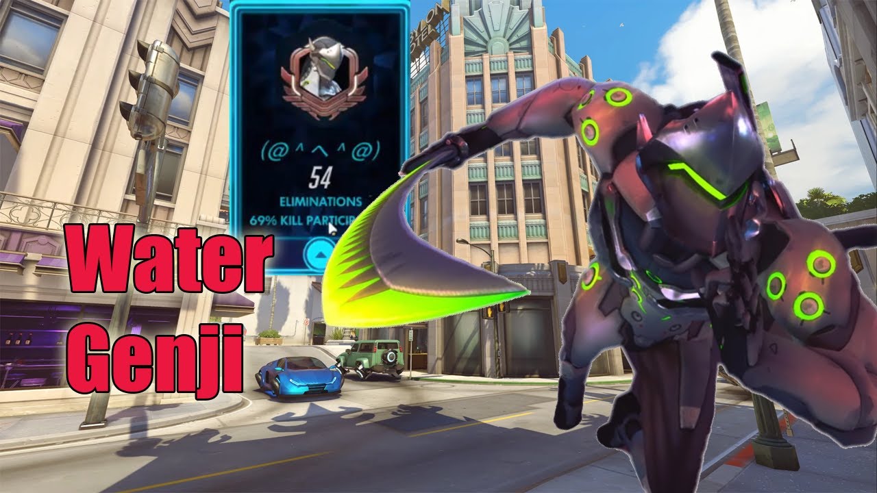 Water Genji Gameplay 54 Elims - Pro Overwatch Season 18