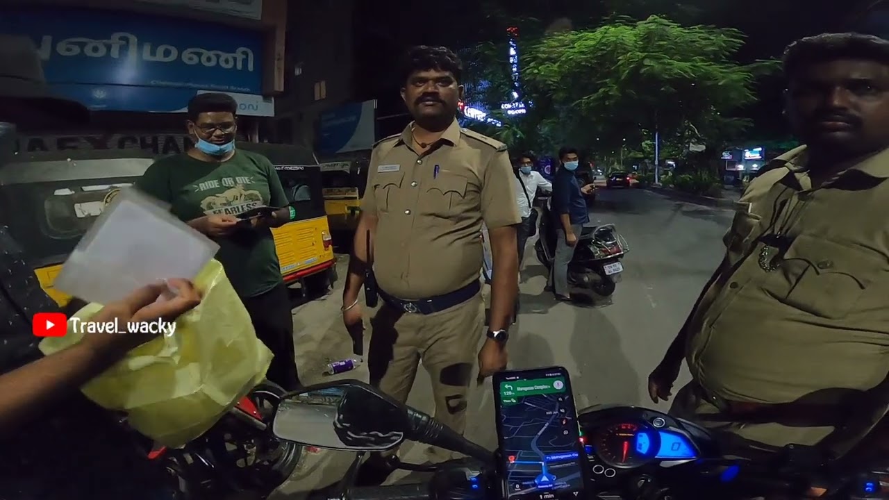 Police officer shocking reaction in chennai | Cops vs bike | Night out | TN Police | Bikers