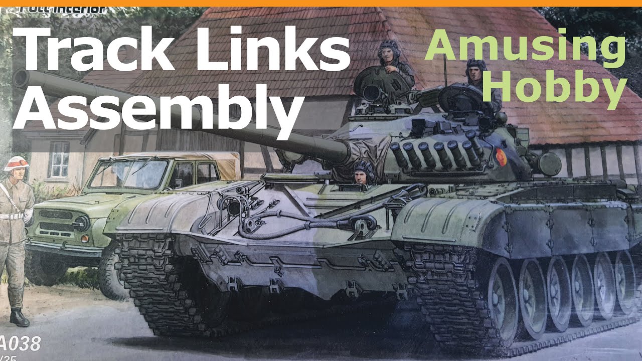Russian T-72M1 Track Assembly. Amusing Hobby ASMR