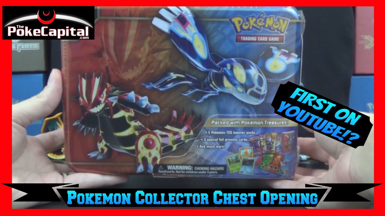Pokemon Collector Chest Tin Opening with 5 Booster Packs ORAS TCG