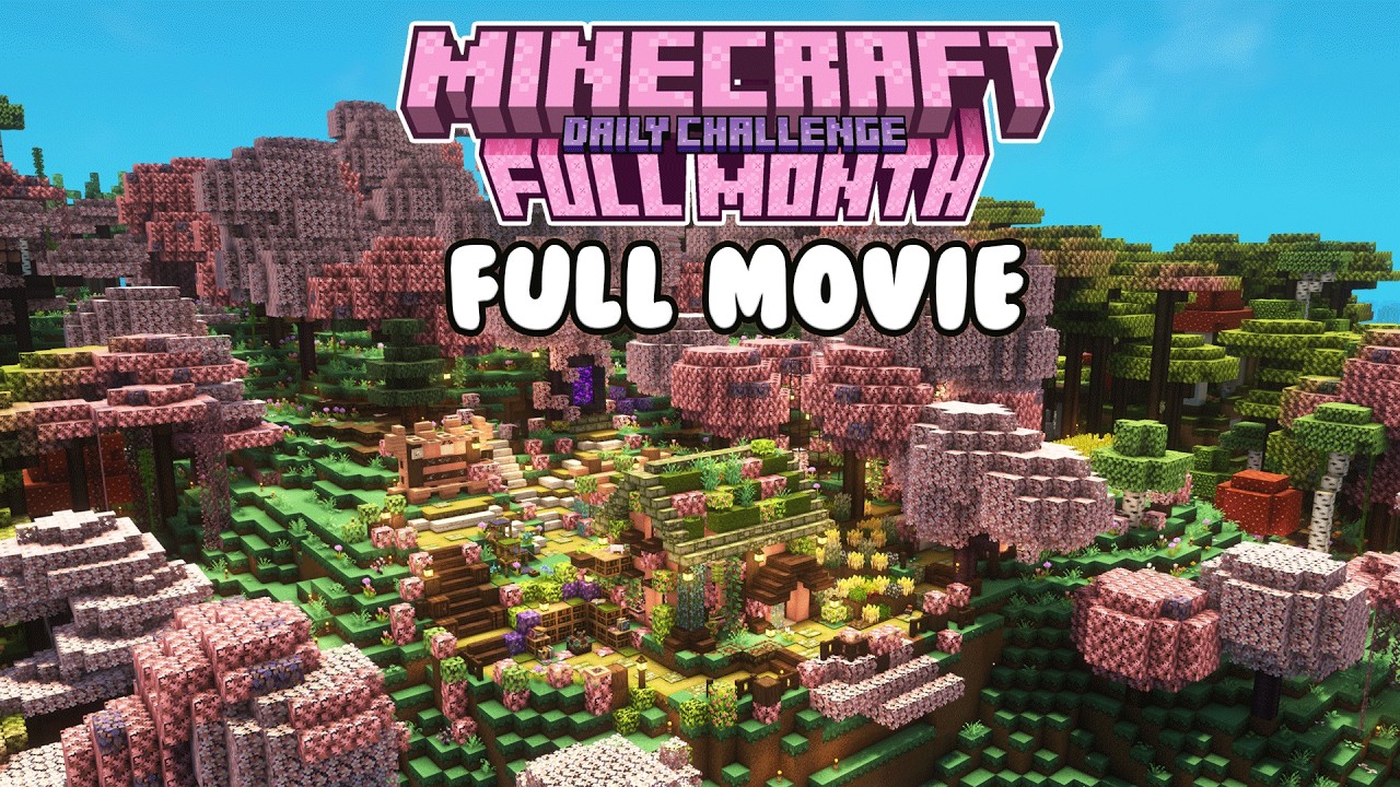 I played Minecraft EVERYDAY for a MONTH! 🎀 FULL MOVIE