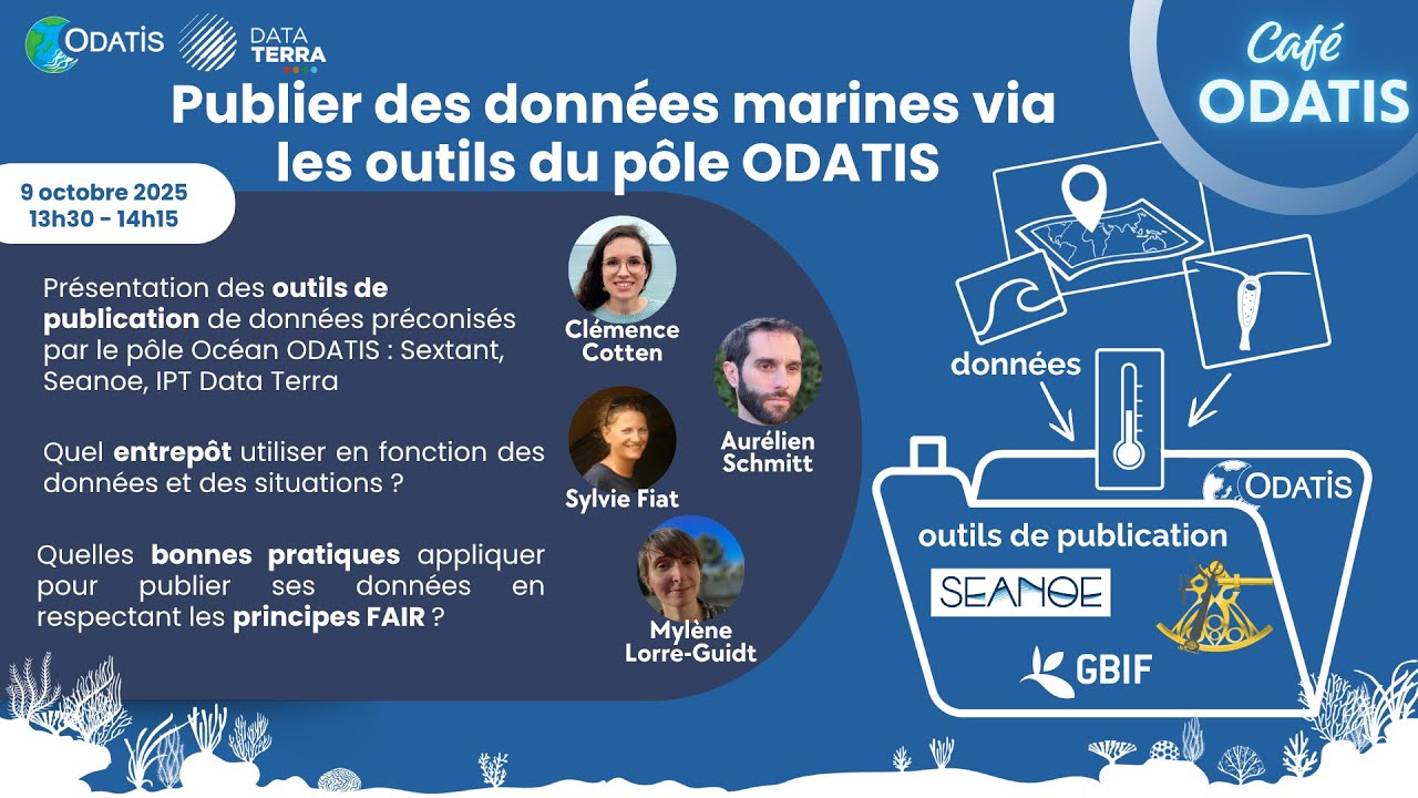 CaféODATIS #2 : Publier des données marines via les outils du pôle ODATIS