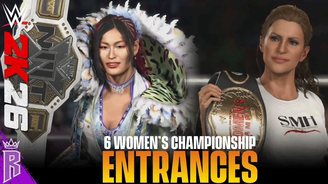 WWE 2K26: 6 выходов на ринг за женский чемпионский титул #WWE2K26