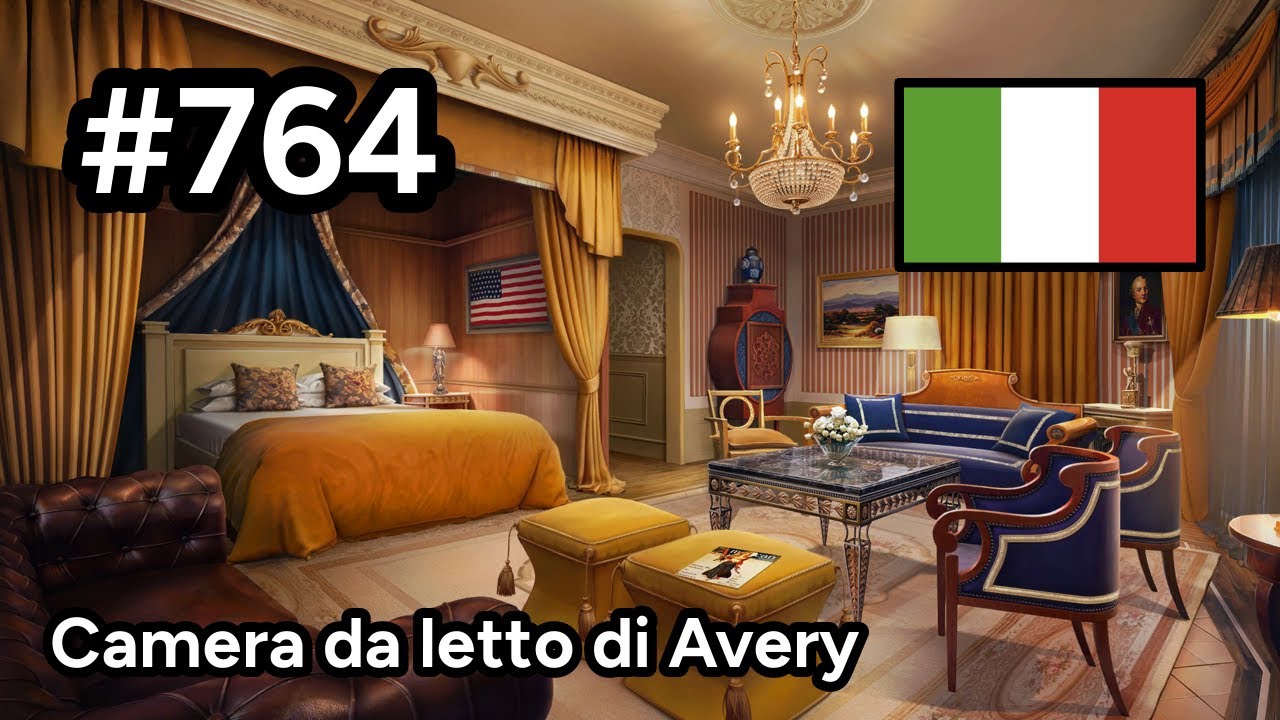 #764 🇮🇹 (📕3-📄3-4) - Camera da letto di Avery - June's Journey