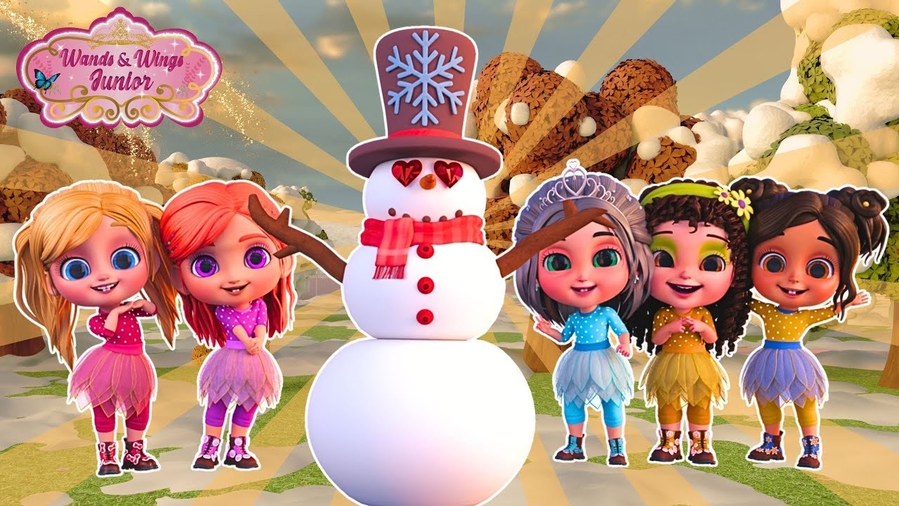 Princesses Snow Adventures | Build A Snowman Rhyme | Crystal's Playtime | Princess Magic