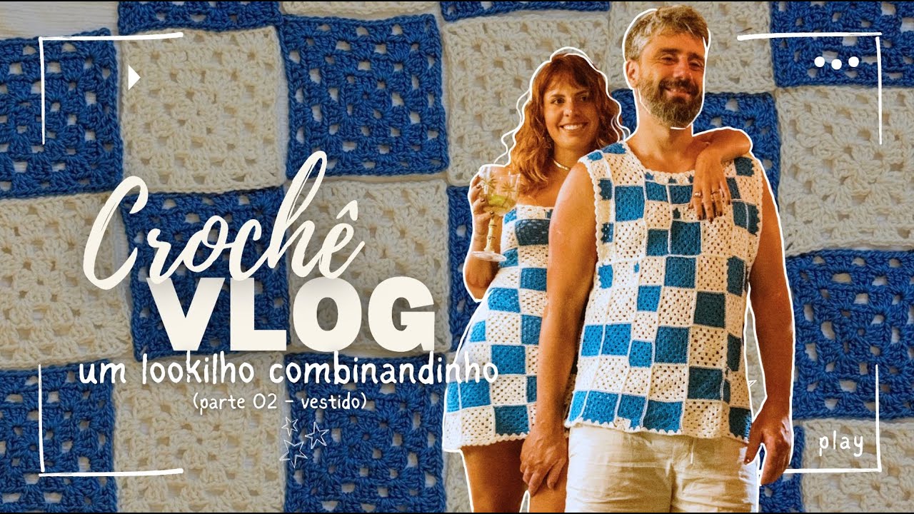 Look de final de ano combinandinho - vestido de granny squares