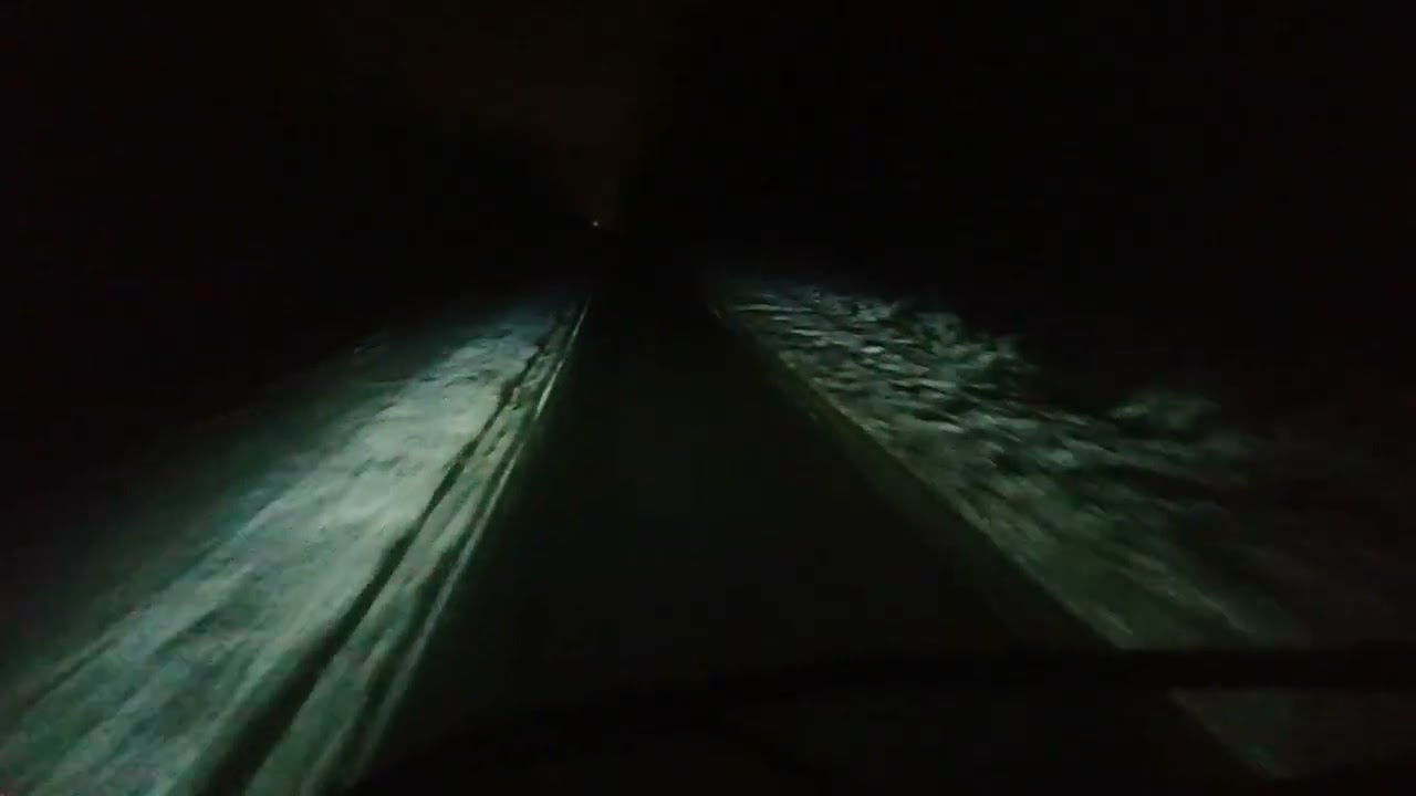 Снежный циклон по дороге на выгрузку. 