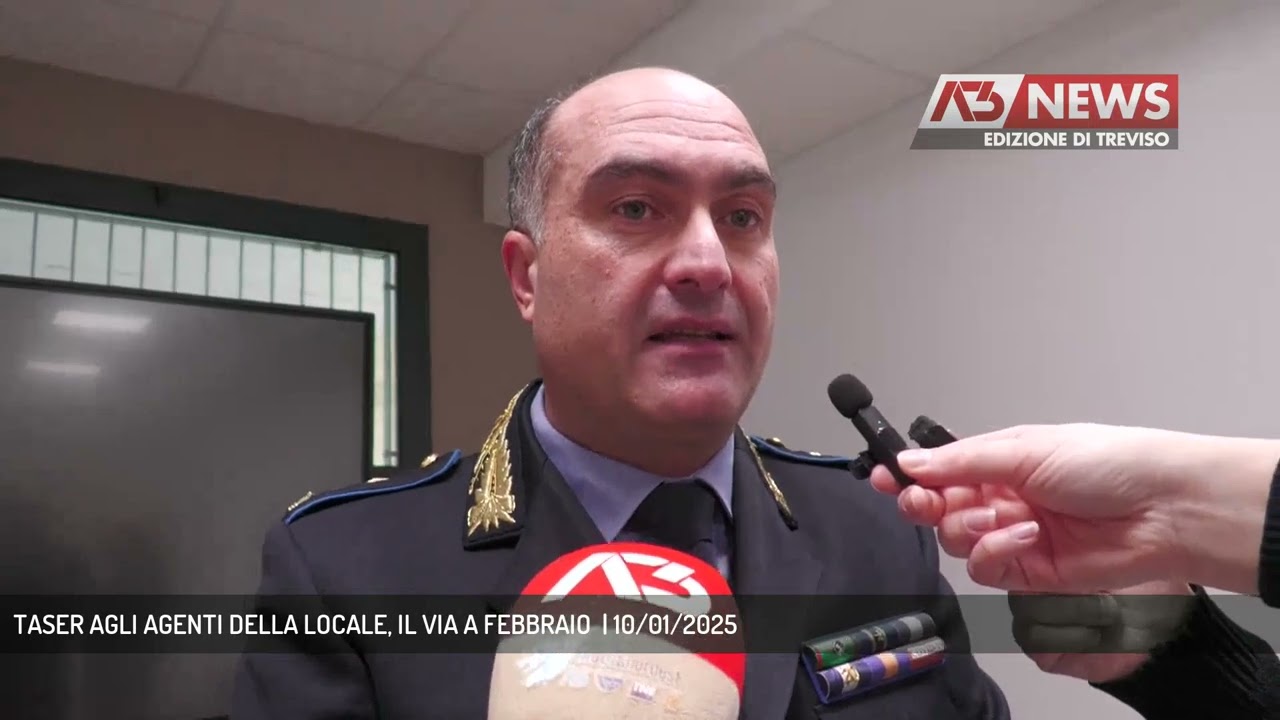 TASER AGLI AGENTI DELLA LOCALE, IL VIA A FEBBRAIO  | 10/01/2025