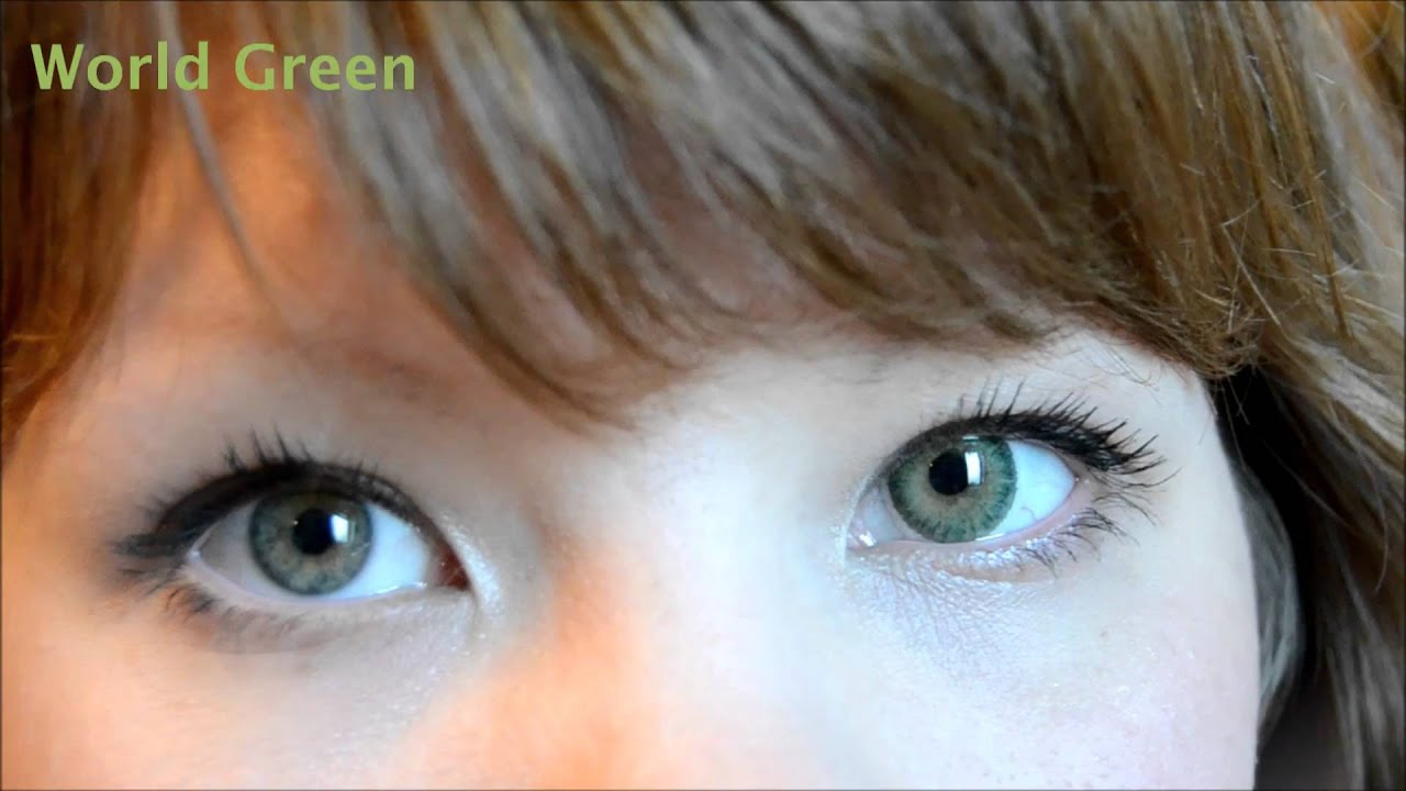 What circle lenses look like on light / Western eyes!!